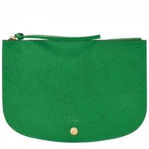 Green Longchamp Épure Pouch - Leather Women Pouches & Cases | 523968AKU