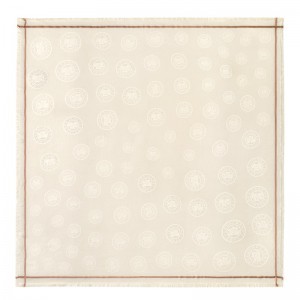 Ivory Longchamp La Médaille Shawl - OTHER Women Stoles | 856029VKD