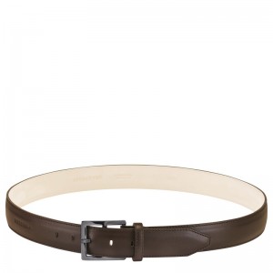 Mocha Longchamp Végétal - Leather Men Belts | 504631GZI