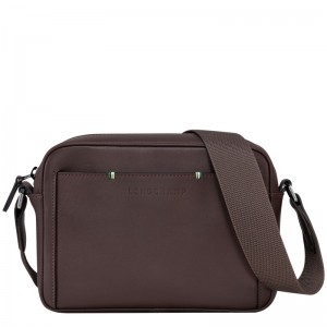 Mocha Longchamp sur Seine Camera bag - Leather Men Crossbody bags | 098261NTI