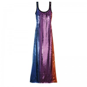 Multicolor Longchamp Long dress - Sequin Women Dresses & Skirts | 876250GXW