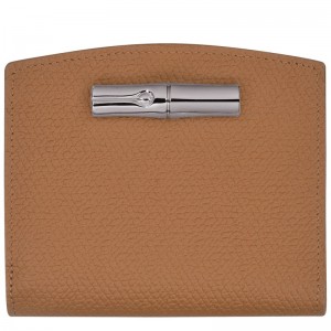 Natural Longchamp Le Roseau - Leather Women Wallets | 516470RUB