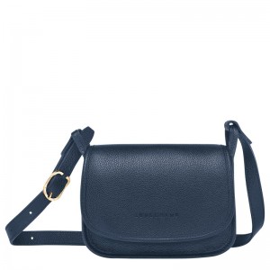 Navy Longchamp Le Foulonné S Crossbody bag - Leather Women Crossbody bags | 563987YMW