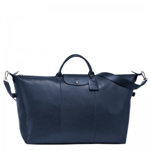 Navy Longchamp Le Foulonné S - Leather Women Travel bags | 963527CEH