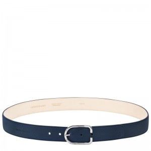 Navy Longchamp Le Foulonné - Leather Men Belts | 659712GOT