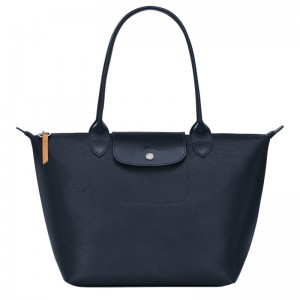 Navy Longchamp Le Pliage City M - Canvas Women Shoulder bags | 432917ABW