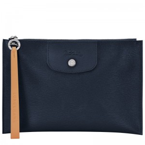 Navy Longchamp Le Pliage City Pouch - Canvas Women Pouches & Cases | 318654TER