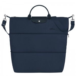 Navy Longchamp Le Pliage Green expandable - Recycled canvas Women Travel bags | 186524WVO