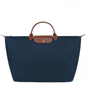 Navy Longchamp Le Pliage Original S - Recycled canvas Women Travel bags | 296754TKH