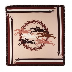 Nude Longchamp Jumping Silk scarf 70 - OTHER Women Silk Scarves | 360218JSB