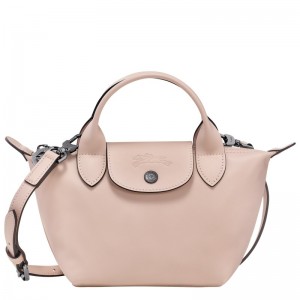 Nude Longchamp Le Pliage Xtra XS - Leather Women Handbags | 698725ODX