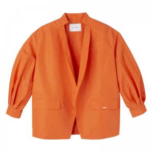 Orange Longchamp Kimono jacket - Technical taffeta Women Coats & Jackets | 058632VDH