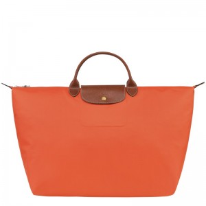 Orange Longchamp Le Pliage Original S - Recycled canvas Women Travel bags | 482907DOL