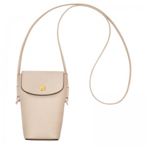 Paper Longchamp Épure Phone case with leather lace - Leather Women Pouches & Cases | 604873GUY