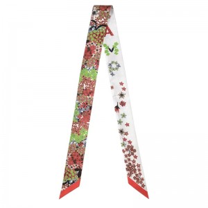 Paprika Longchamp Collier de fleurs Bandeau - Silk Women Headbands | 259810OFS