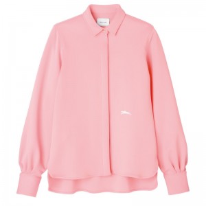 Pink Longchamp Shirt - Jersey Women Tops & Blouses | 961257LGR