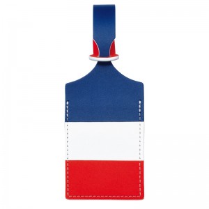 Red/Navy Longchamp LGP Travel Luggage tag - Leather Women Travel accessories | 096581WVF