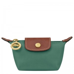 Sage Longchamp Le Pliage Original Coin purse - Recycled canvas Women Cardholders & Coin purses | 284306UTS