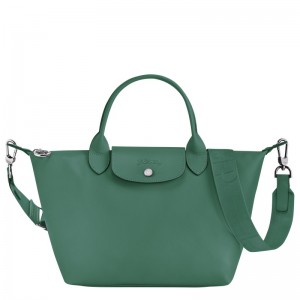 Sage Longchamp Le Pliage Xtra S - Leather Women Handbags | 620548OKT