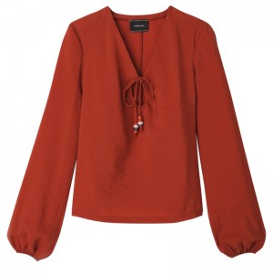 Sienna Longchamp Blouse - Crepe Women Tops & Blouses | 796810JKY