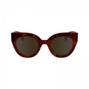 Textured Brown Longchamp OTHER Women Sunglasses | 923674CEO