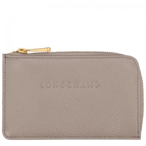 Turtledove Longchamp Le Foulonné Card holder - Leather Men Cardholders & Coin purses | 760528ZTY