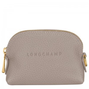 Turtledove Longchamp Le Foulonné Coin purse - Leather Women Cardholders & Coin purses | 754962GBK