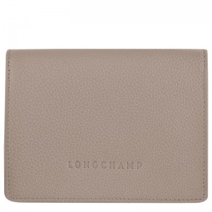 Turtledove Longchamp Le Foulonné - Leather Women Wallets | 918065XKO