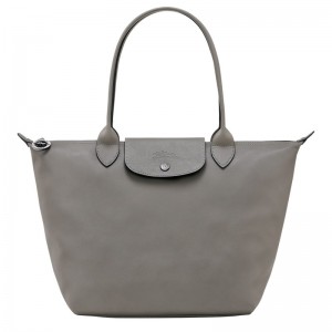 Turtledove Longchamp Le Pliage Xtra M - Leather Women Shoulder bags | 269584GAC