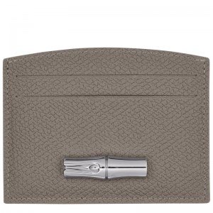 Turtledove Longchamp Le Roseau Card holder - Leather Women Cardholders & Coin purses | 829165HLD