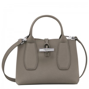 Turtledove Longchamp Le Roseau S - Leather Women Handbags | 087124NAI