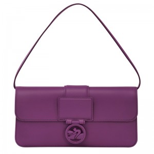 Violet Longchamp Box-Trot M Shoulder - Leather Women Shoulder bags | 741530AMJ