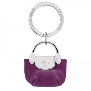 Violet Longchamp Le Pliage Xtra - Leather Women Key rings | 953126QOM