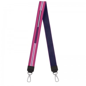 Violet Longchamp Rayures - Canvas Women Shoulder straps | 639715UYQ