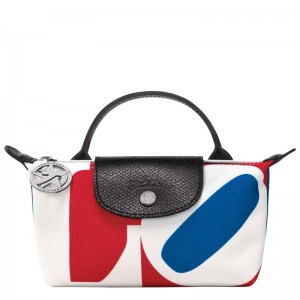 White Longchamp x Robert Indiana Pouch - Canvas Women Pouches & Cases | 839120FSM