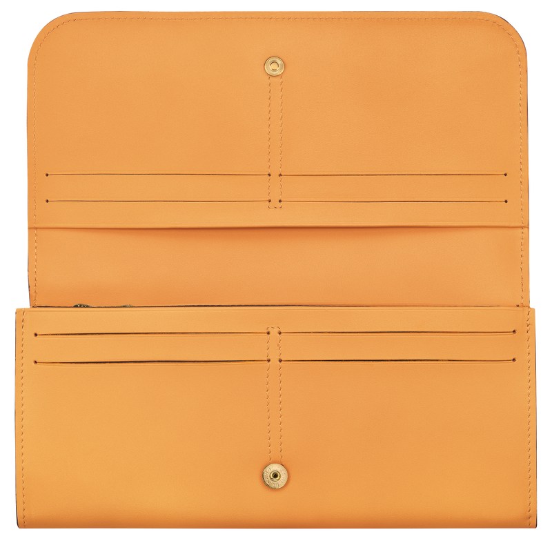 Apricot Longchamp Box-Trot Continental - Leather Women Wallets | 019587BLR