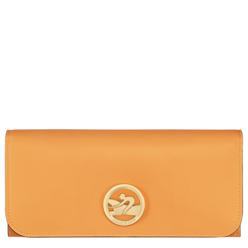 Apricot Longchamp Box-Trot Continental - Leather Women Wallets | 019587BLR