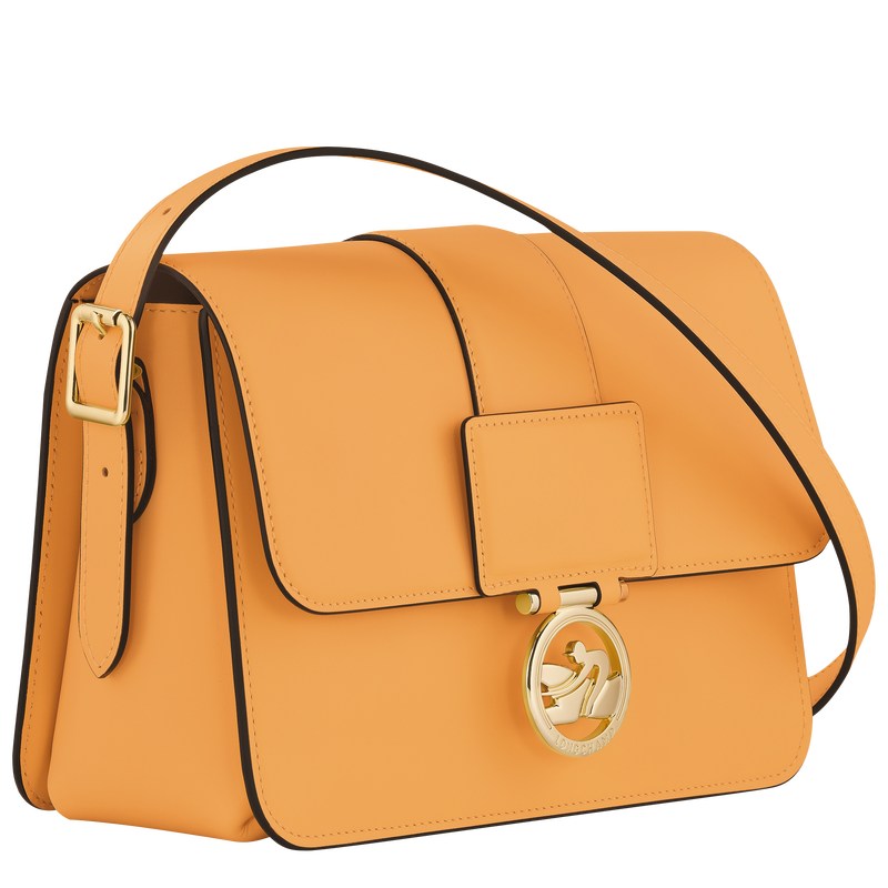 Apricot Longchamp Box-Trot M Crossbody bag - Leather Women Crossbody bags | 362489LSX