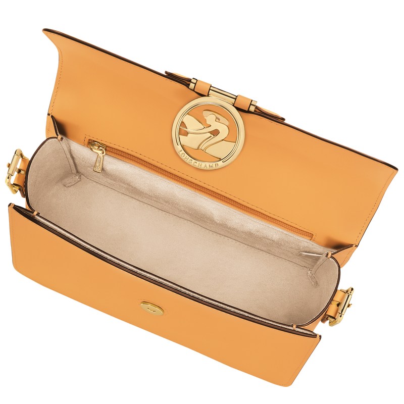 Apricot Longchamp Box-Trot M Crossbody bag - Leather Women Crossbody bags | 362489LSX