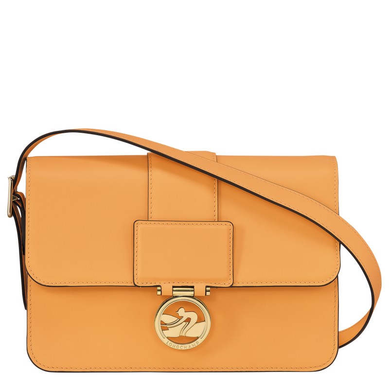 Apricot Longchamp Box-Trot M Crossbody bag - Leather Women Crossbody bags | 362489LSX