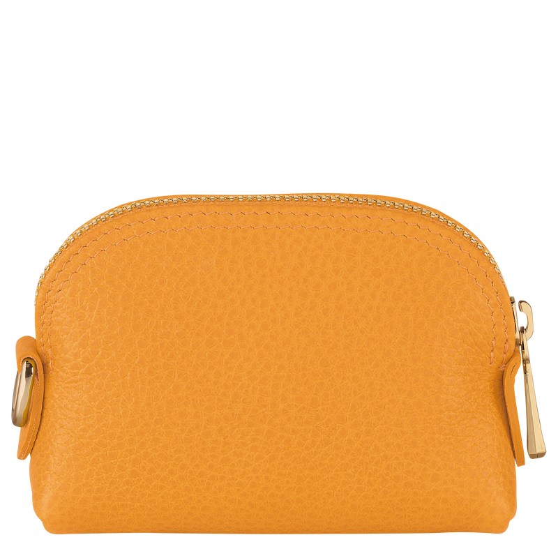 Apricot Longchamp Le Foulonné Coin purse - Leather Women Cardholders & Coin purses | 746953UNT