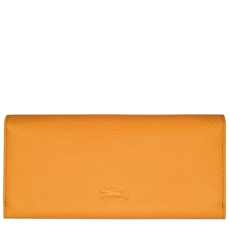 Apricot Longchamp Le Foulonné Continental - Leather Women Wallets | 270136OSN