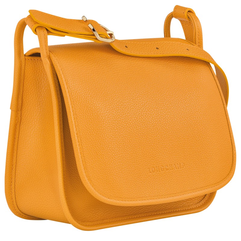 Apricot Longchamp Le Foulonné M Crossbody bag - Leather Women Crossbody bags | 082139XKV