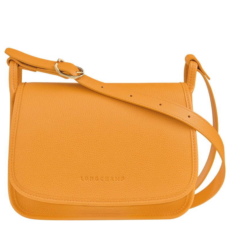 Apricot Longchamp Le Foulonné M Crossbody bag - Leather Women Crossbody bags | 082139XKV