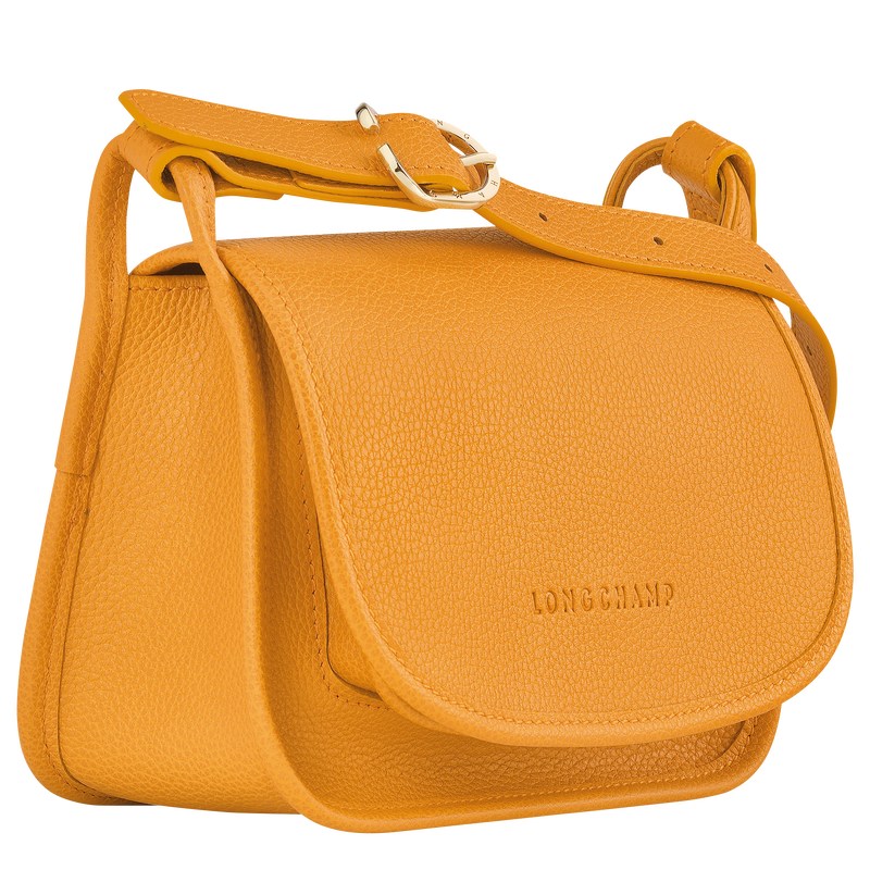 Apricot Longchamp Le Foulonné S Crossbody bag - Leather Women Crossbody bags | 609341QYH