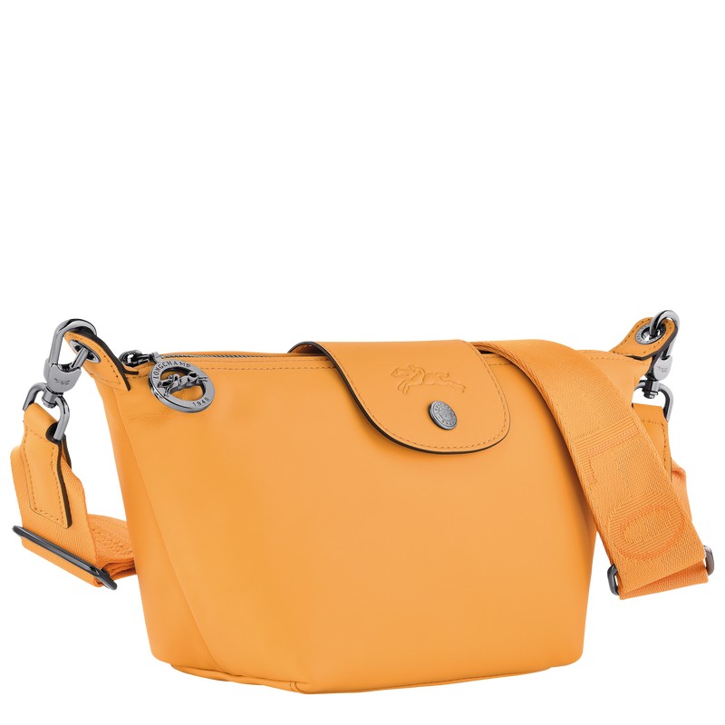 Apricot Longchamp Le Pliage Xtra XS Crossbody bag - Leather Men Crossbody bags | 041768IZK