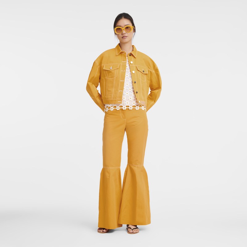 Apricot Longchamp Trousers - Gabardine Women Trousers & shorts | 301485NPM