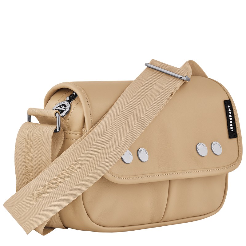 Beige Longchamp Très Paris S Crossbody bag - Leather Women Crossbody bags | 130456ZEJ