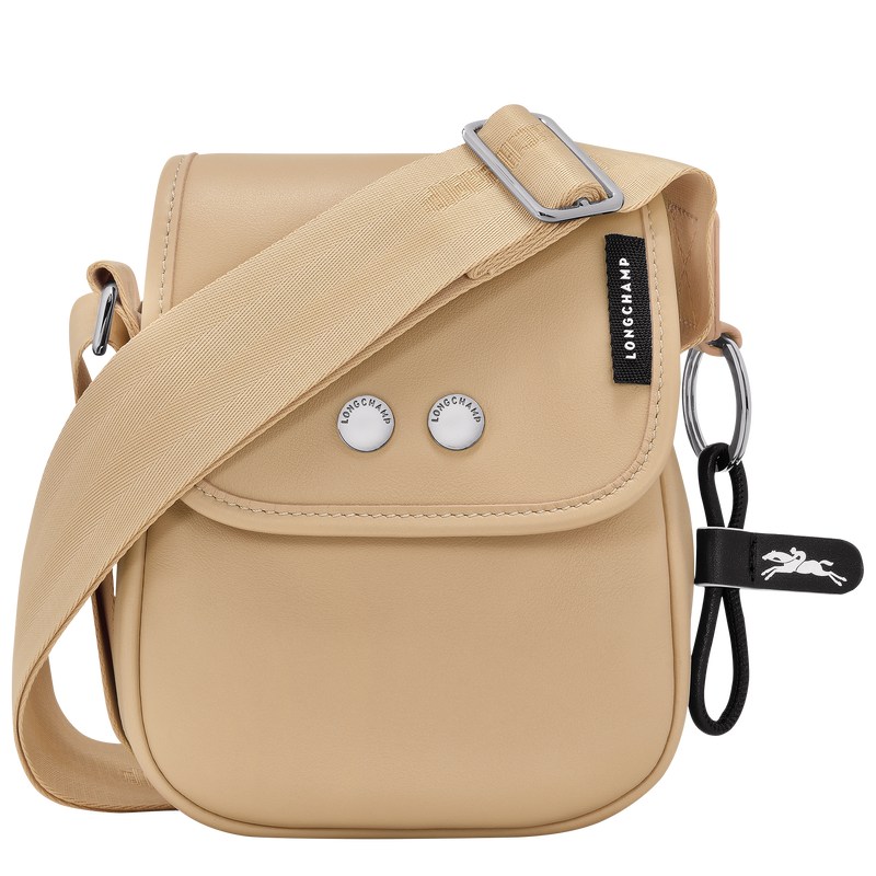 Beige Longchamp Très Paris XS Clutch - Leather Women Crossbody bags | 053924KIR