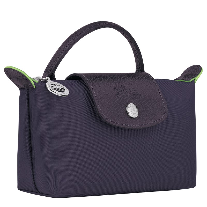 Bilberry Longchamp Le Pliage Green Pouch with handle - Recycled canvas Women Pouches & Cases | 397602MWC